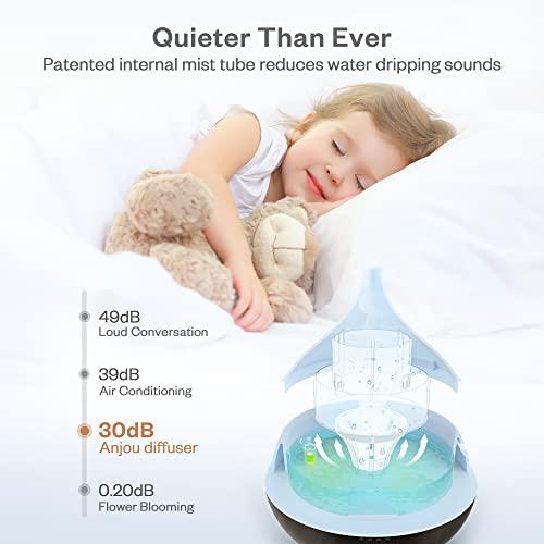 asrmo essential oil diffuser large capacity cool mist humidifier dual mist mode smart timer aromatherapy diffuser (wood)