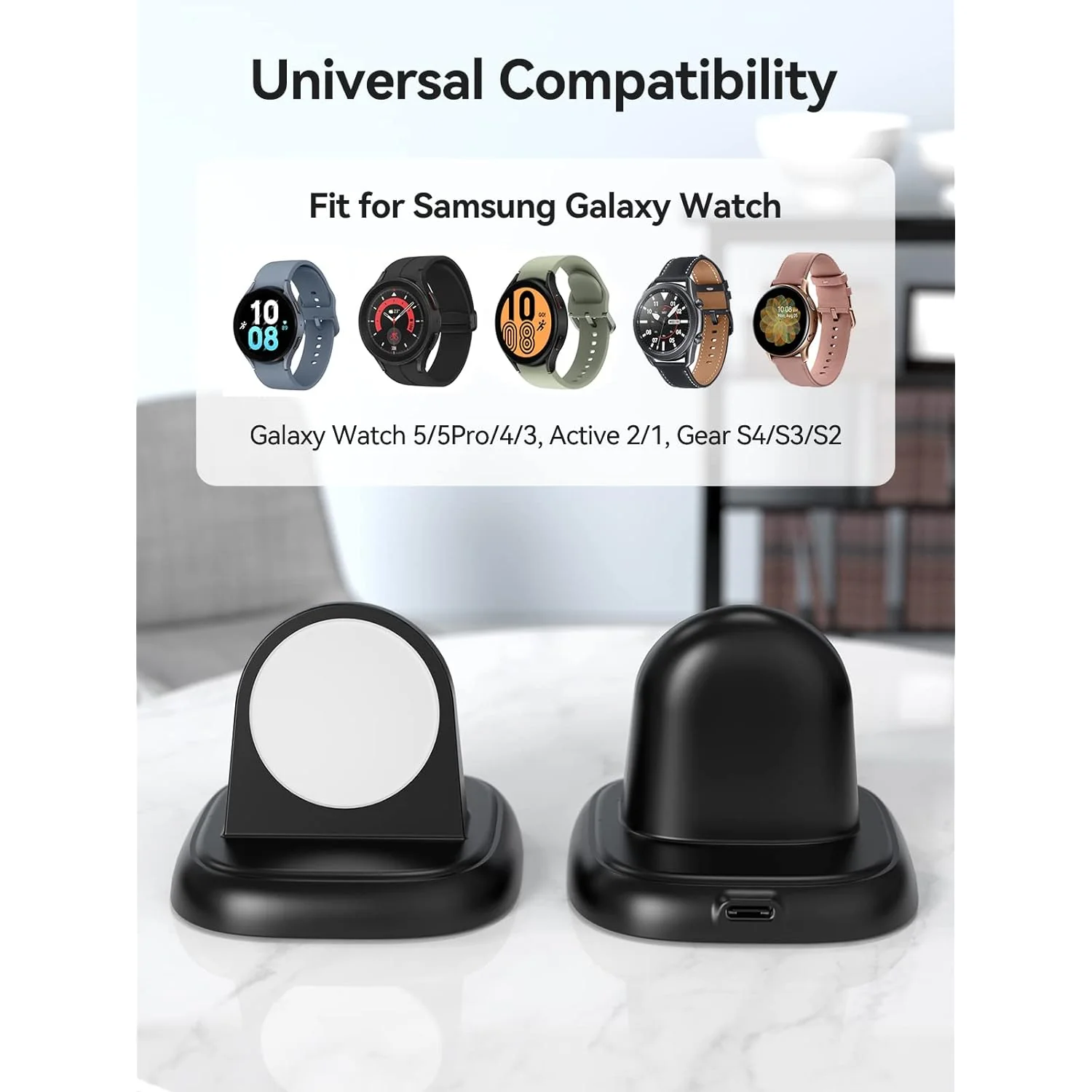 Zell Electronics Zell For Samsung Galaxy Watch Charger, Fast Charging Smart Watch Charger Magnetic Dock, Charger Accessories Charging Station …