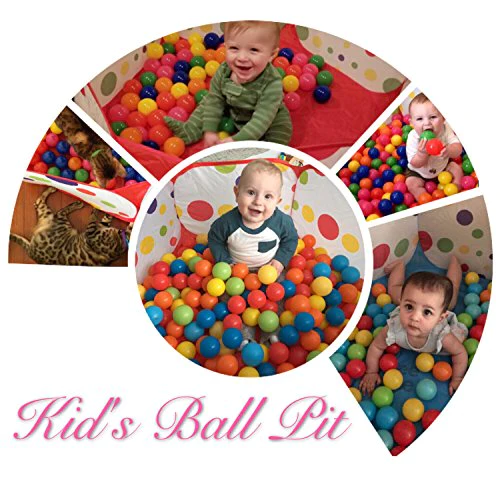 EocuSun Kids Ball Pit Large Pop Up Toddler Ball Pits Tent for Toddlers Girls Boys for Indoor Outdoor Baby Playpen w/ Zipper Stor