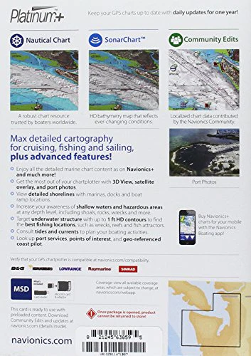 Navionics Platinum+ SD 638 Puget Sound Nautical Chart on SD/Micro-SD Card - MSD/638P+