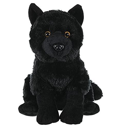 wild republic wolf plush, stuffed animal, plush toy, kids gifts, black, 12