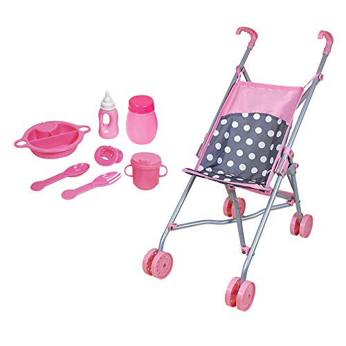 Lissi 5 Piece Doll Deluxe Nursery Play Set with 8 Accessories Role Toy