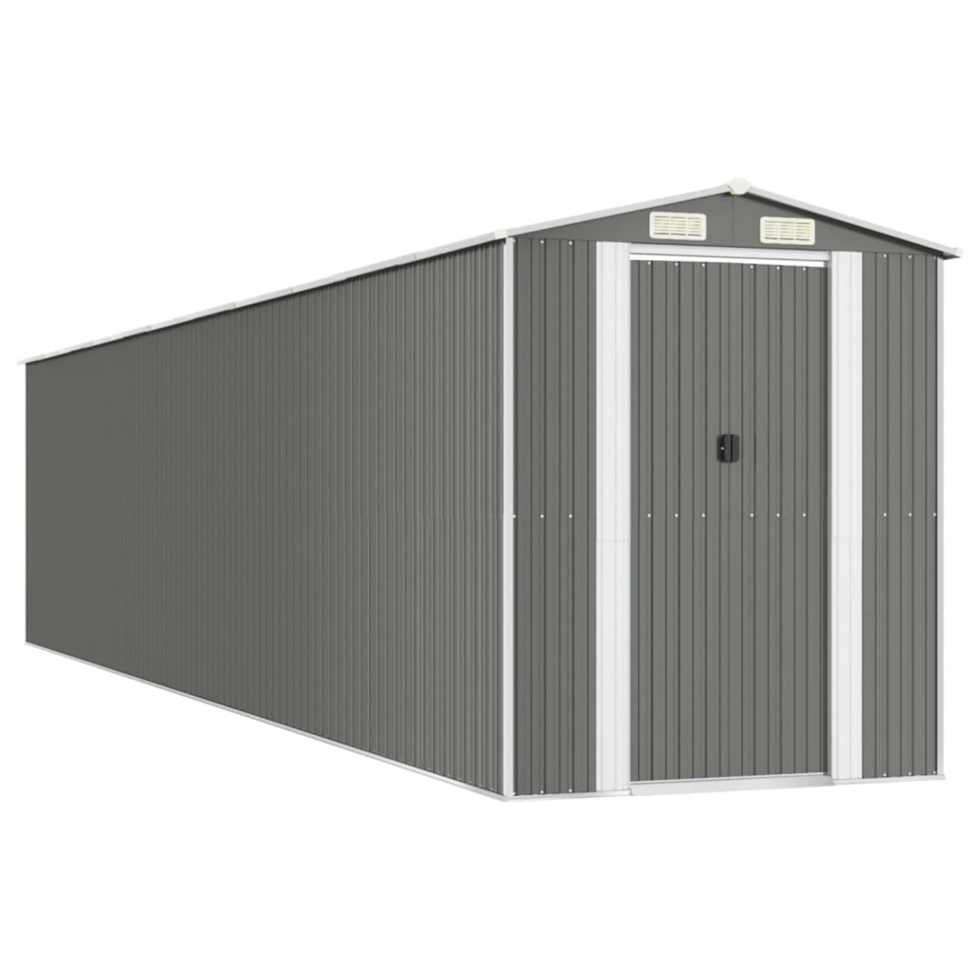 vidaXL Garden Shed Light Gray 75.6