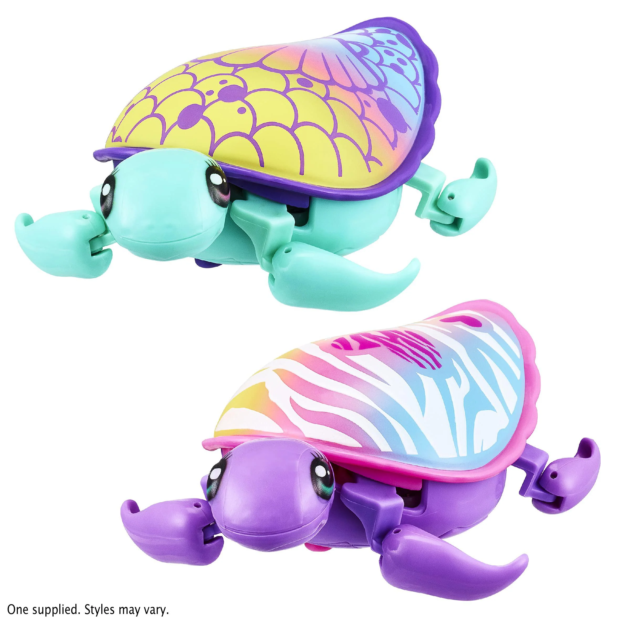 little live pets 26348 lil, s9 single pack-styles vary, interactive, animated electronic turtle, walking &a; swimming movement,