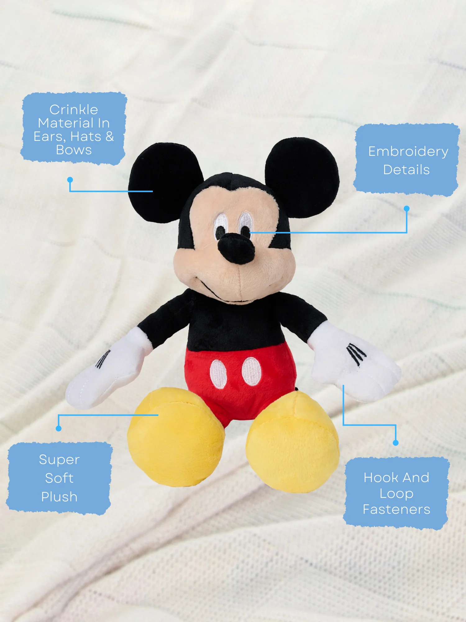 Disney Mickey &a; Friends Plush Doll Toy Hands Stick Together 6-Dolls 11