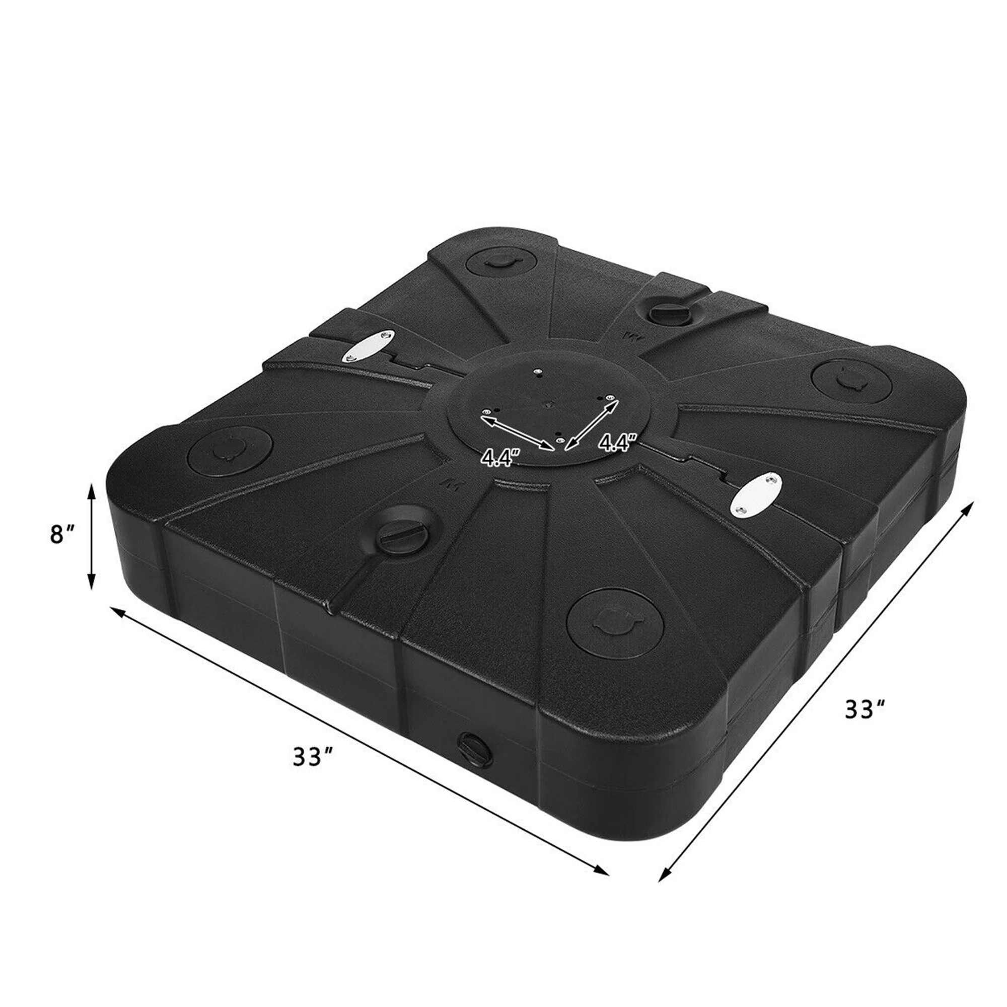 Costway Patio Umbrella Stand Base Weight 4 Wheels W/Cross Base Black