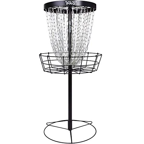 MVP Disc Sports Black Hole Pro 24 Chain Disc Golf Basket with Transit Bag
