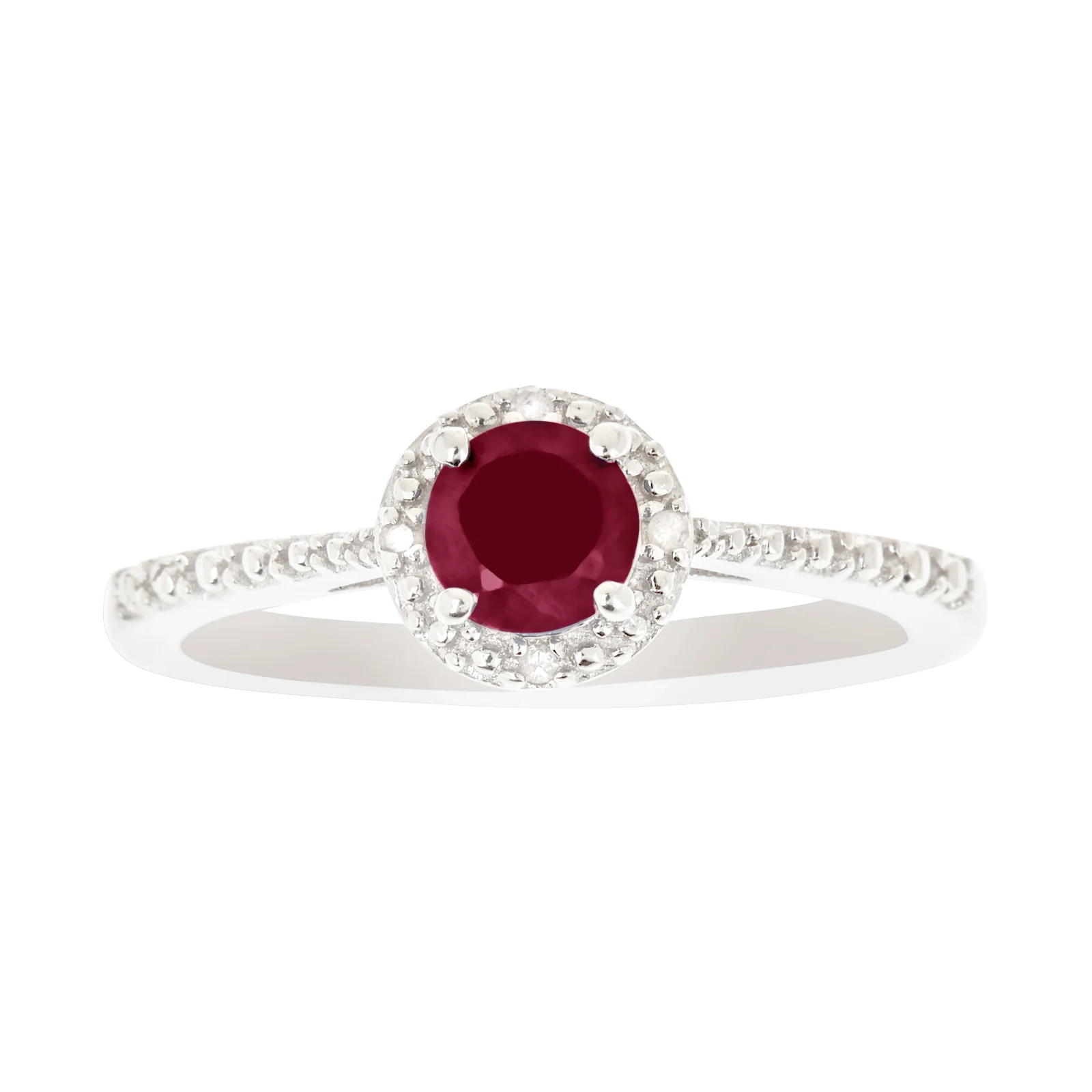 New York City Diamond District Ladies Sterling Silver Sapphire and Diamond Accent Ring
