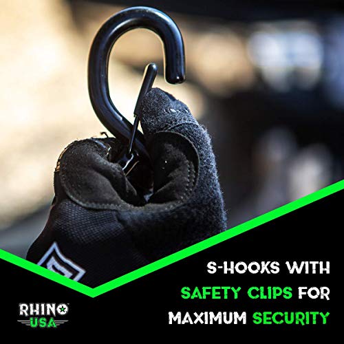 RHINO USA Ratchet Straps Tie Down Kit, 5,208 Break Strength - Includes (4) Heavy Duty 1.6