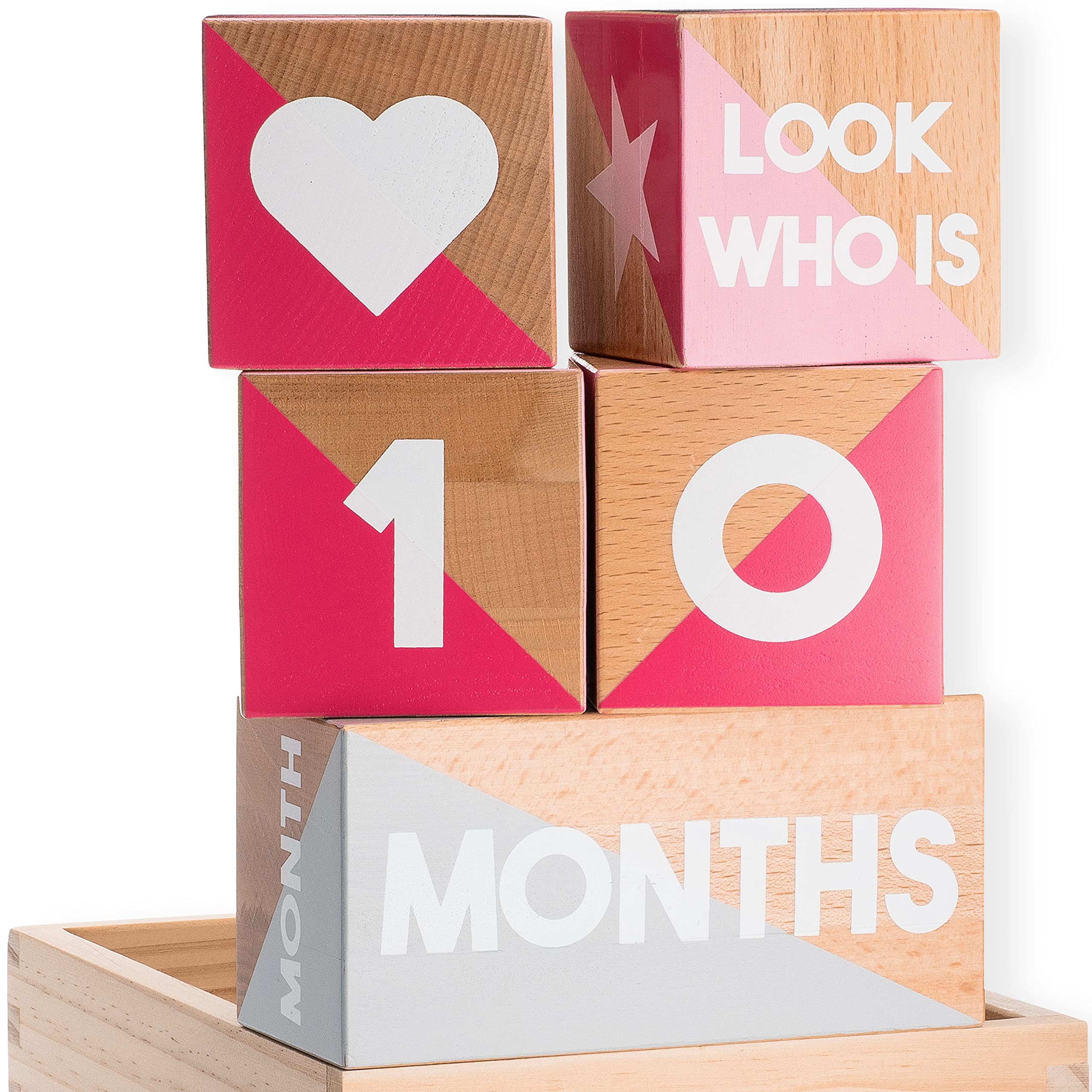 Tykeroo Baby Monthly Milestone Blocks - Photo Props  Nursery Decor
