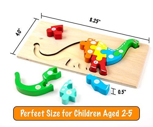 Montessori Mama Wooden Toddler Puzzles for Kids Ages 2-4 | Montessori Toys for Toddlers 2 Years Old | Wooden Puzzles for Toddler