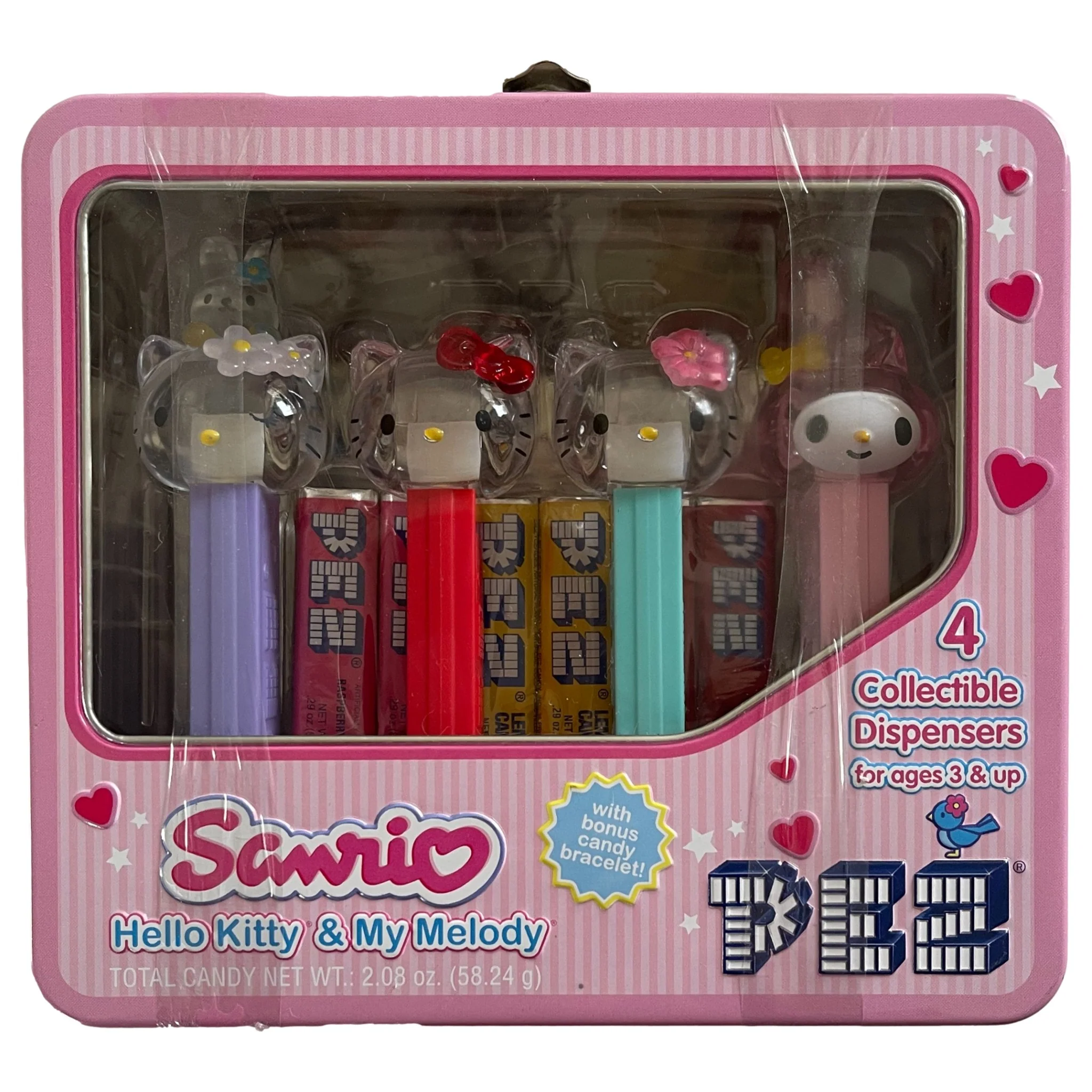Pez Candy Hello Kitty Gift Set, 4 Novelty Candy Pez Dispensers Toys
