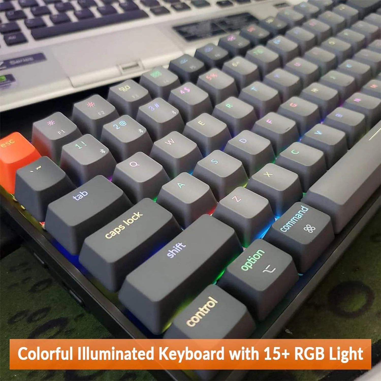 Zell Electronics Zell K2 75% Layout Rgb Bluetooth Wireless Mechanical Keyboard With Gateron G Pro Blue Switch/Anti Ghosting/N-Key Rollover, Co…