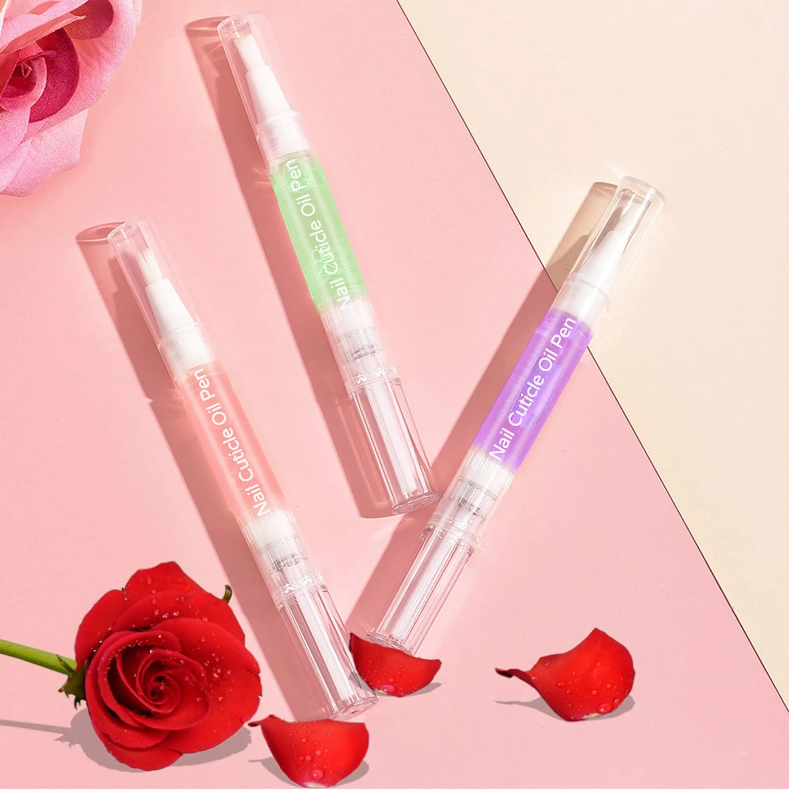 SULLMAR Nail Cuticle Oil Pen, Nail Oil Pen Nourishment Polish with Vitamins Moisturized Nail Oil Cuticle Pen for Dry Damaged Cut