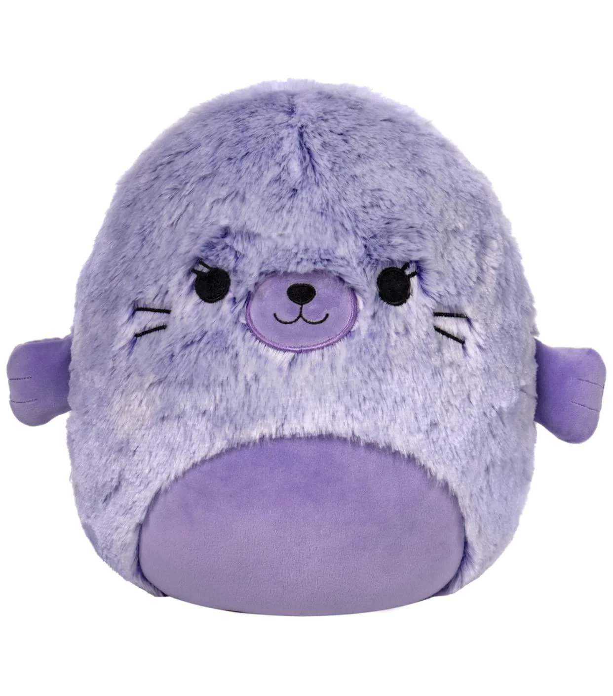 Squishmallows squishmallow official kellytoy fuzz-a-mallows squishy soft plush toy animal (12 inch, ellen seal)