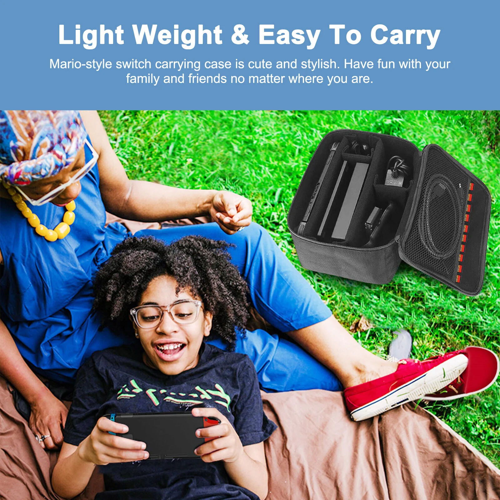 Great Choice Products Multifunctional Travel Carrying Case Bag For Nintendo Switch Console Accessories