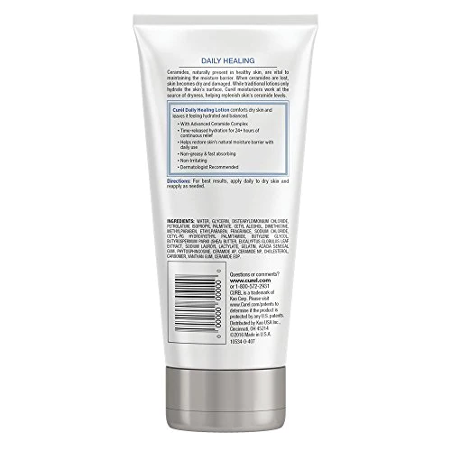 Cur? Skincare Cur? Daily Healing Hand and Body Lotion, Moisturizer Nourishes Dry Skin with Advanced Ceramides Complex, helps to Repair Moistur