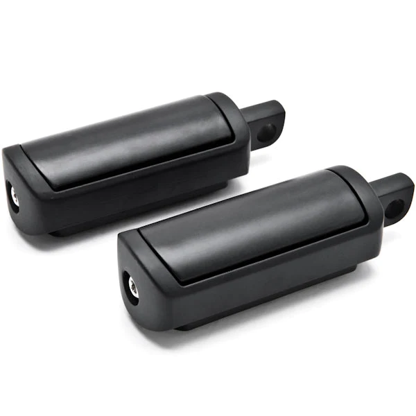 Krator Skull Head Front or Rear Foot Peg Foot Rests Black Compatible with Harley-Davidson Softail Male Peg Mount