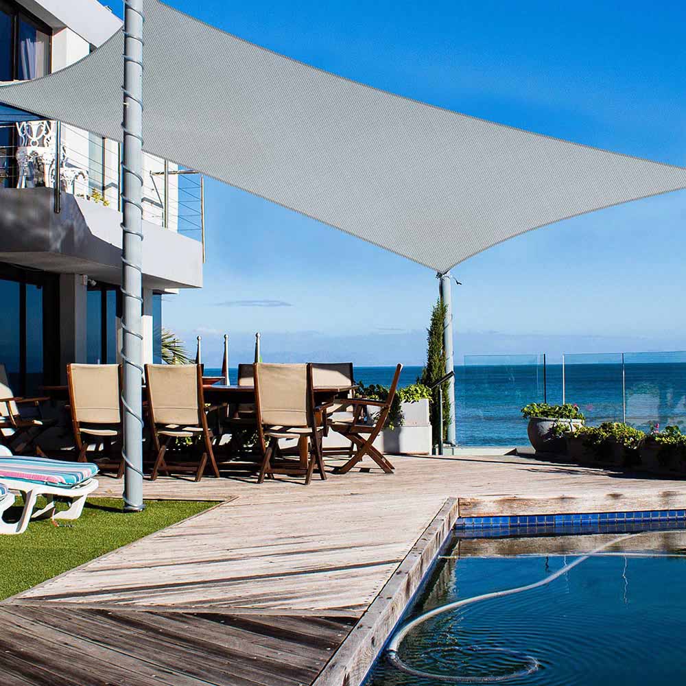 Yescom 20x16 Ft 97% UV Block Rectangle Sun Shade Sail HDPE Cover Net Canopy Balcony