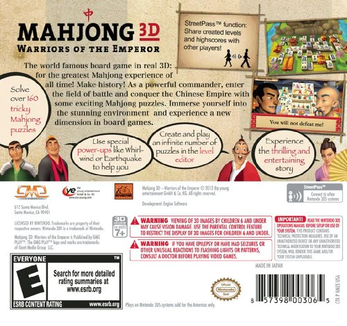Solutions 2 Go Mahjong 3D - Nintendo 3DS