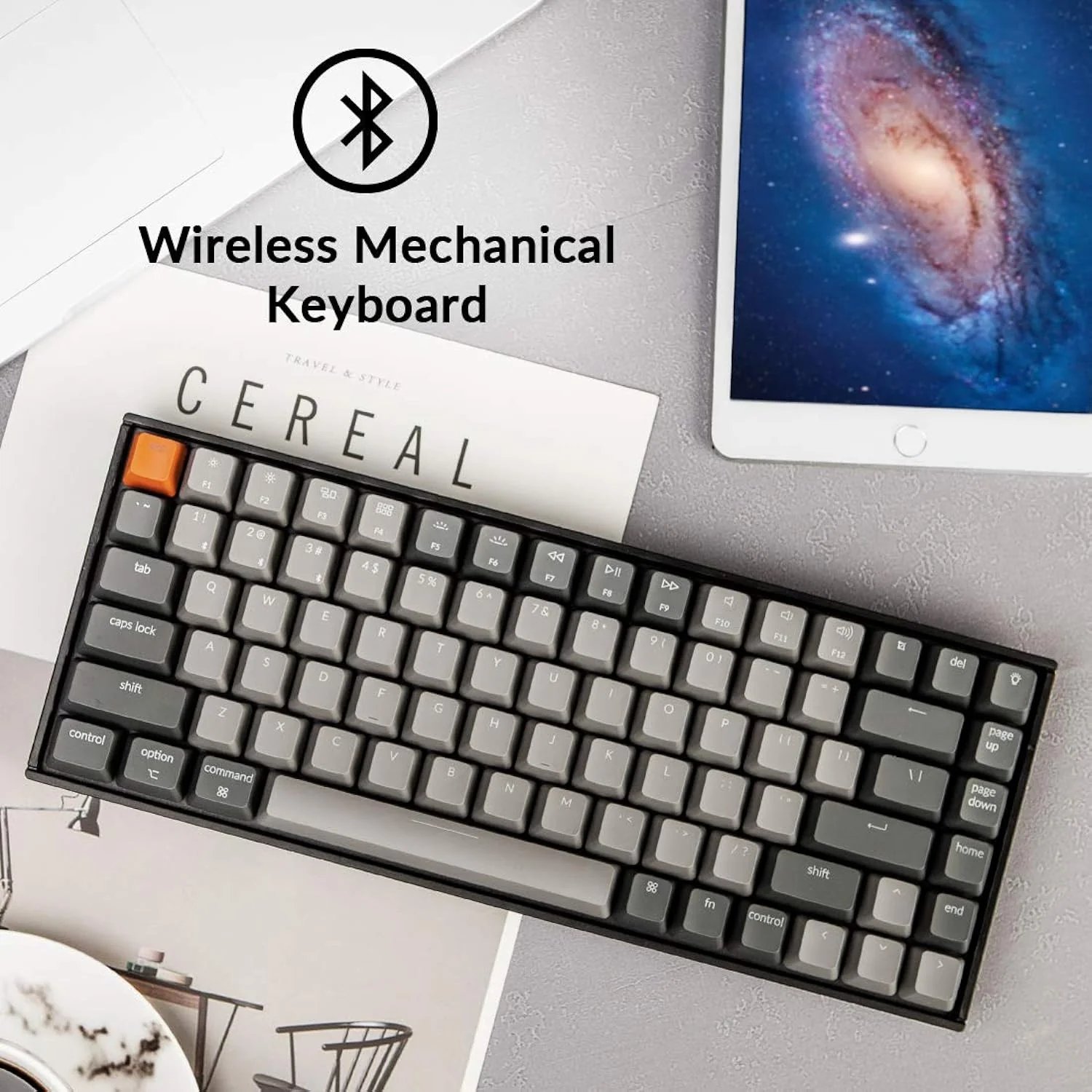 Zell Electronics Zell K2 75% Layout Rgb Bluetooth Wireless Mechanical Keyboard With Gateron G Pro Blue Switch/Anti Ghosting/N-Key Rollover, Co…