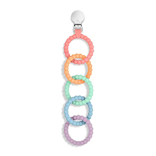 Ryan &a; Rose cutie clinks Attachable Teether chew Toy for Babies (Neutral)