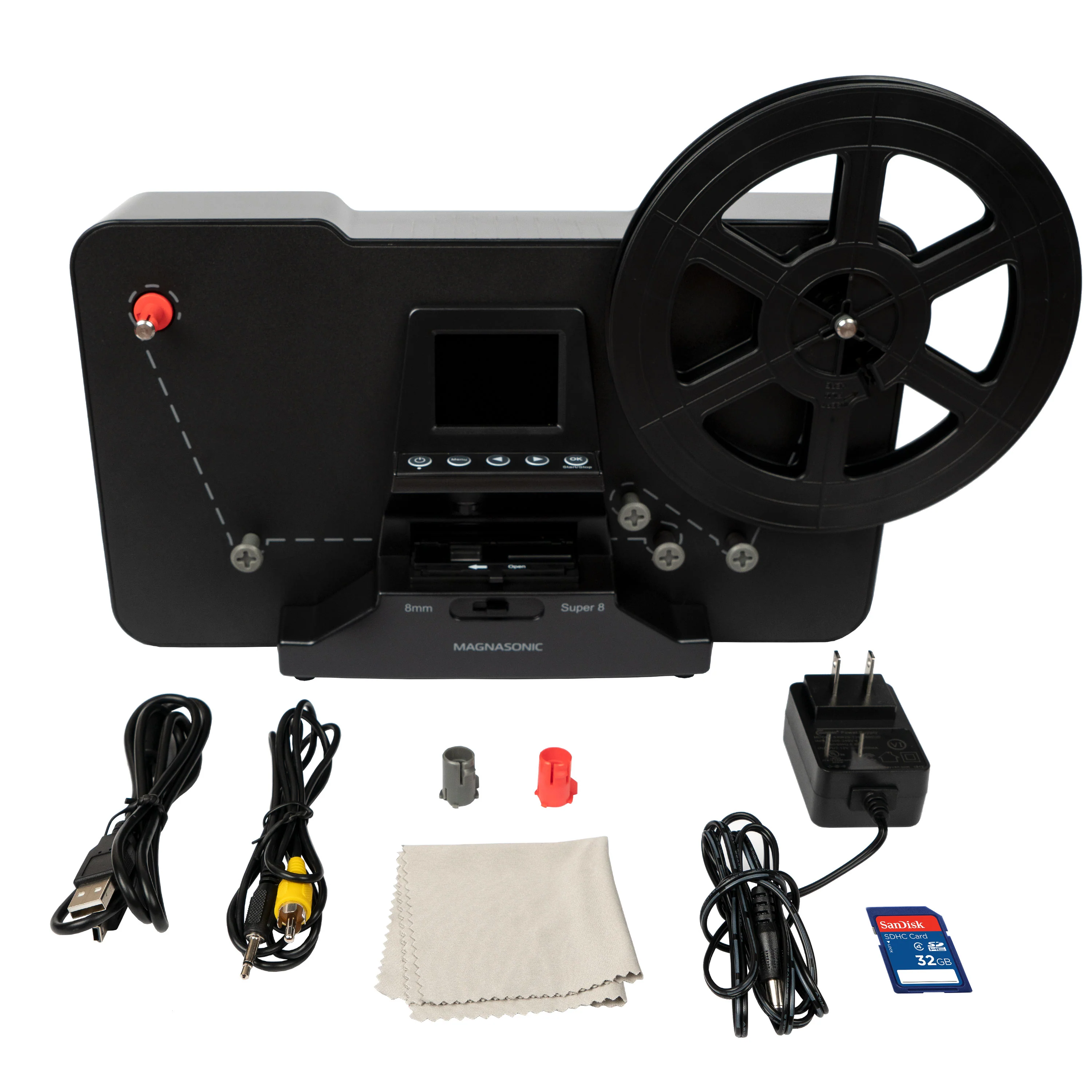 MAGNASONIC All-in-One Super 8/8mm Film Scanner, Converts 3