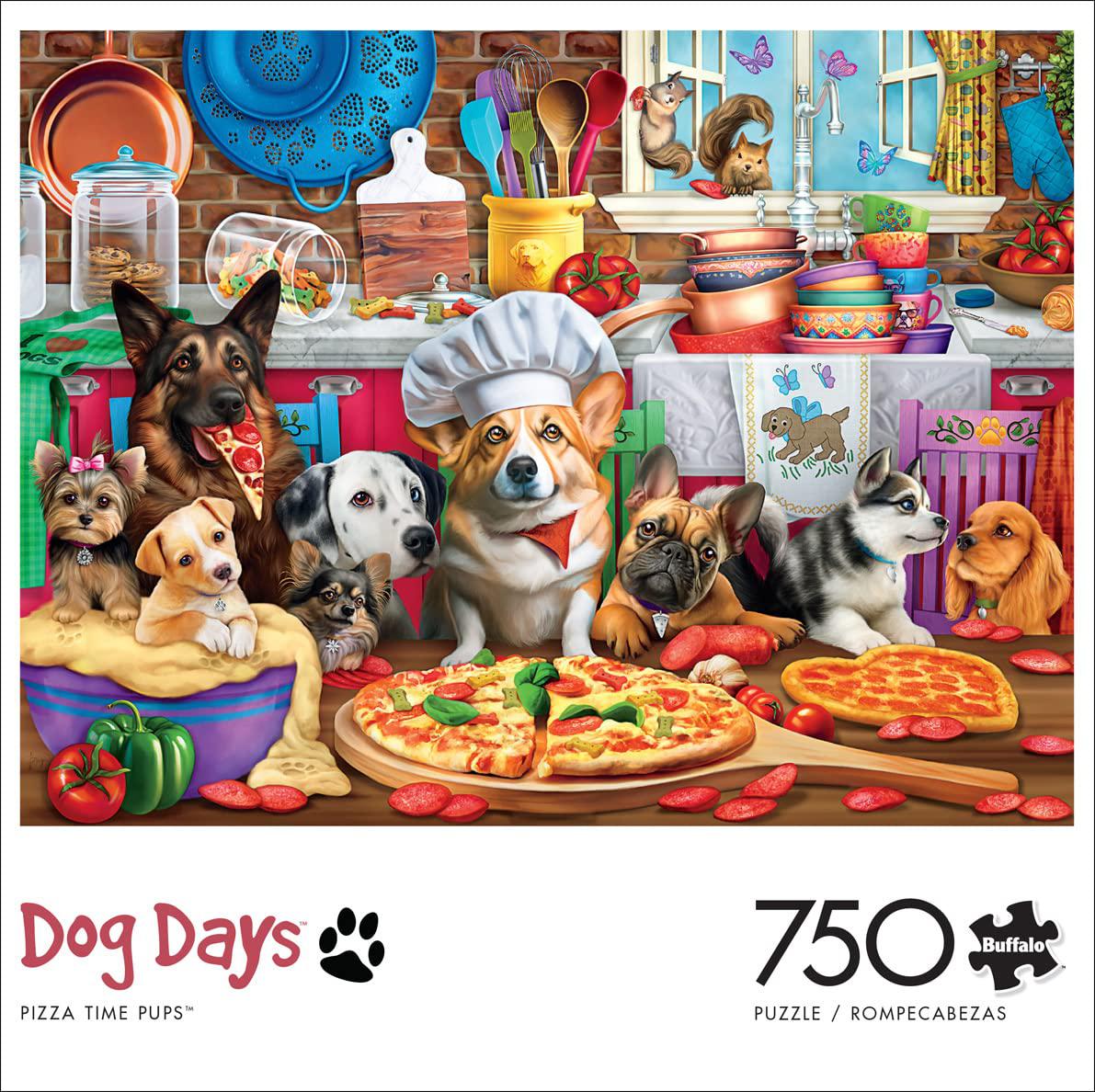 Buffalo Games &a; Puzzles buffalo games - pizza time pups - 750 piece jigsaw puzzle