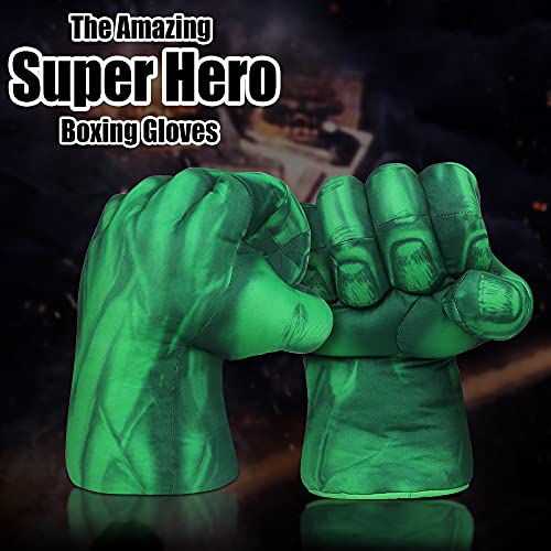 CGBOOM Superhero Gloves Boxing Gloves Smash Hands Big Soft Plush Hero Fists, Superhero Toys for Boys Girls, Role Play Costume Birthday
