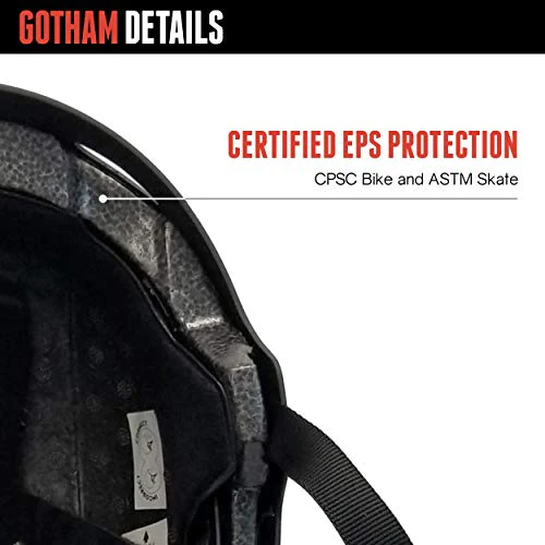 Triple Eight Gotham Dual Certified Helmet for Skateboard, Bike, Roller Skating, Sizes for Adults aand Teens, Blue Matte, Large /