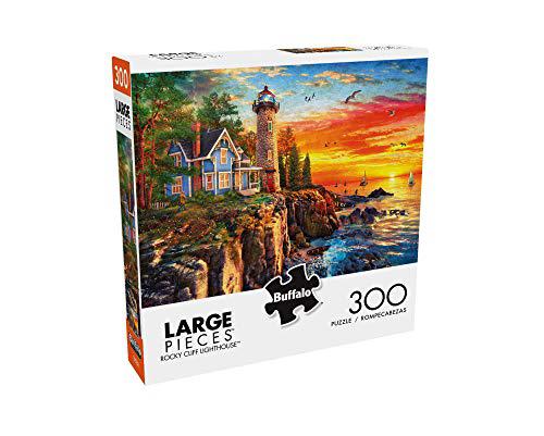 Buffalo Games &a; Puzzles buffalo games - rocky cliff lighthouse - 300 large piece jigsaw puzzle