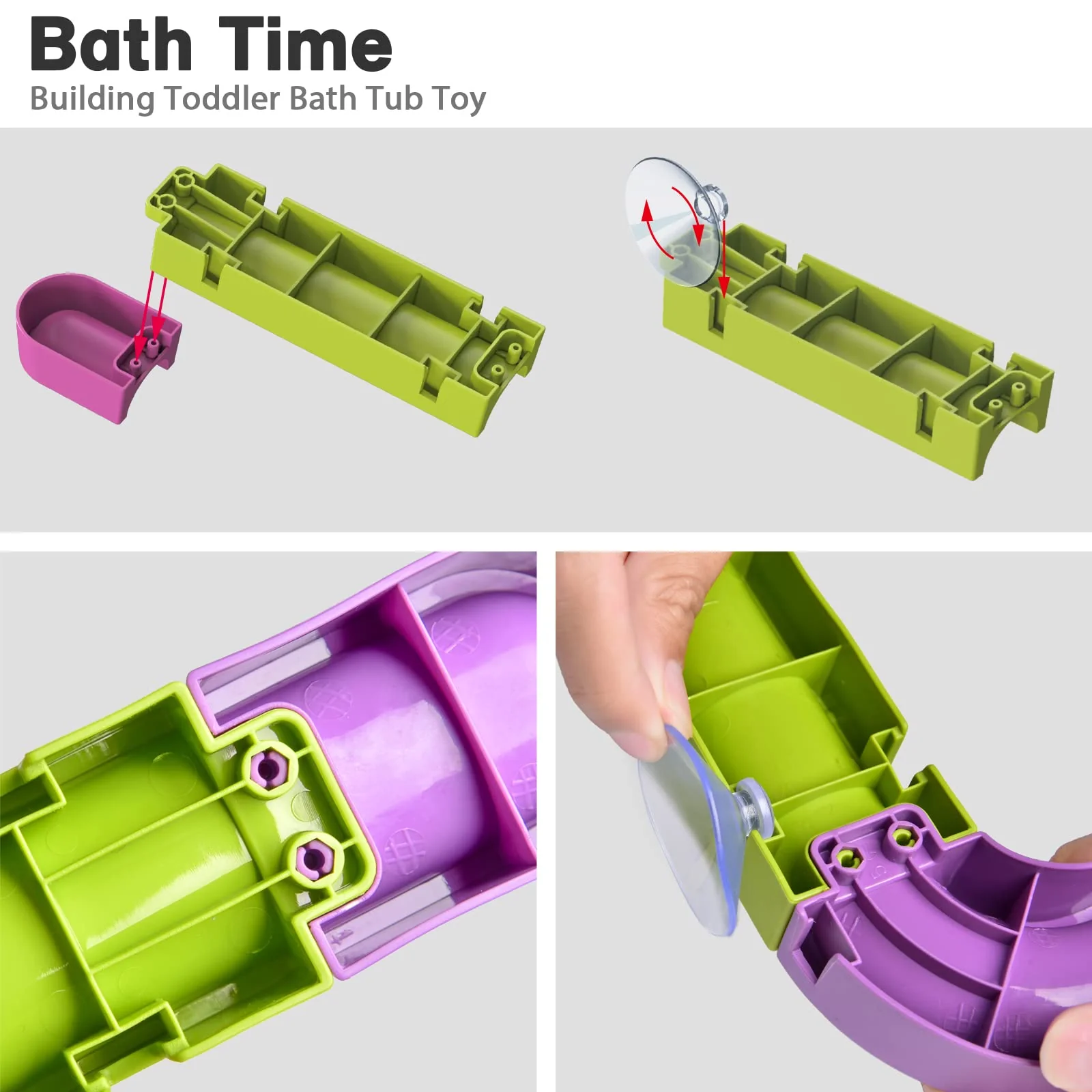 Fun Little Toys 49 pcs Bath Toys Water Balls Tracks for Kids