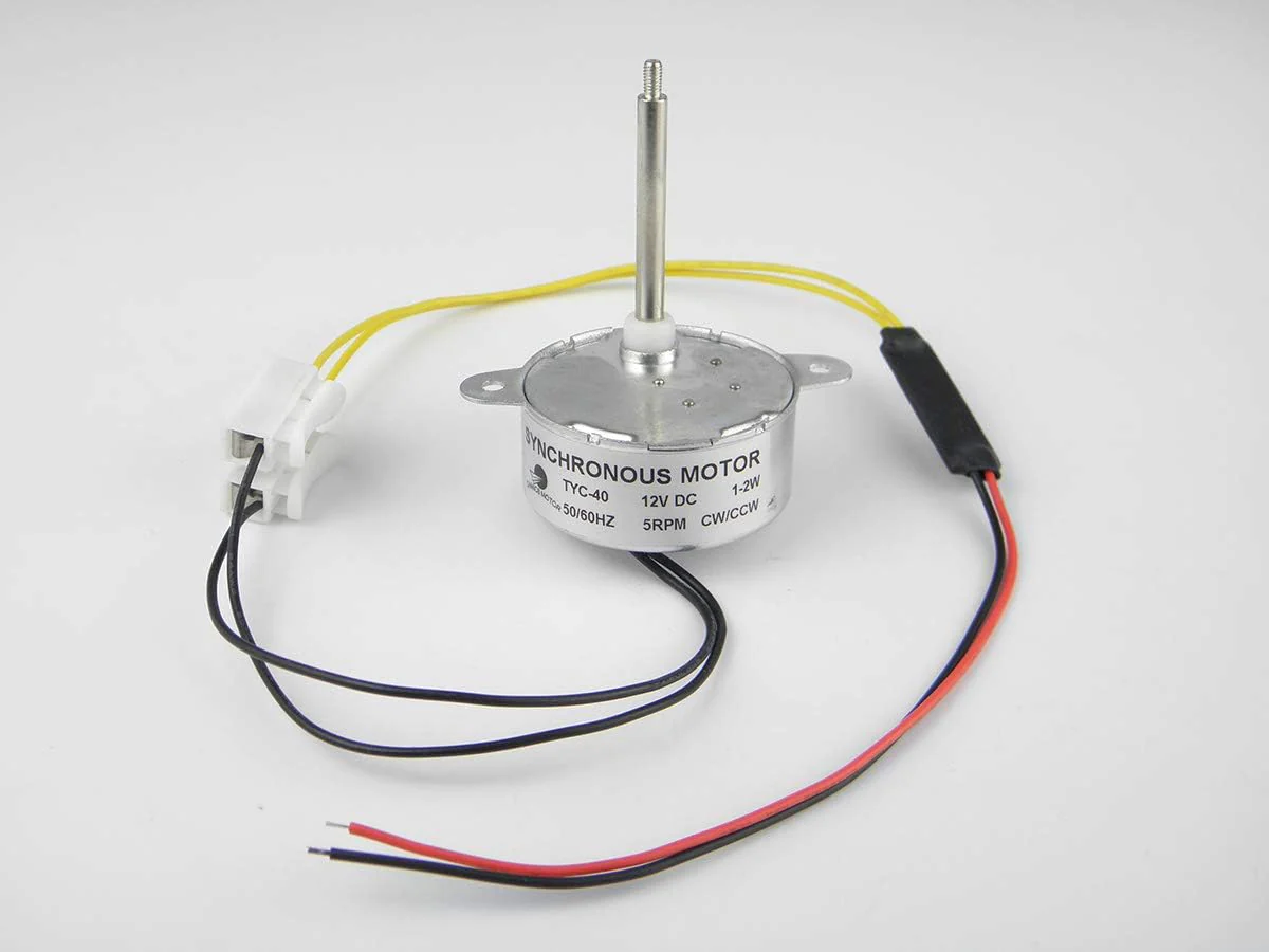 CHANCS MOTOR CHANCS TYC-40 DC Synchronous Electric Motor 12V 5RPM CW/CCW Small Gear Motor Shaft 4.6cm for Christmas Decoration
