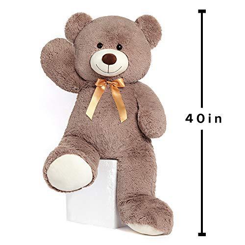 tezituor big teddy bear,40&s;&s; giant stuffed animal plush,soft gifts for valentine, christmas, birthday.