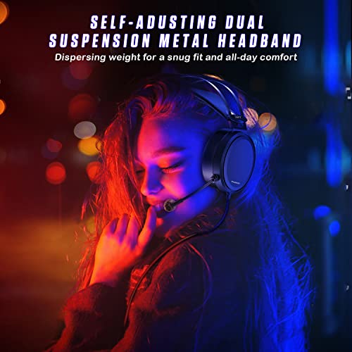 NUBWO Gaming headsets PS4 N7 Stereo Xbox one Headset Wired PC Gaming Headphones with Noise Canceling Mic , Over Ear Gaming Headp