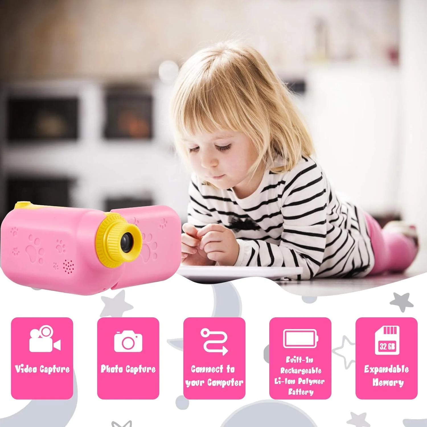 Great Choice Products Kids Camera Christmas Birthday Gifts - Boys Girls Kids Video Camera, 2.4In 1080P Children Digital Camcorder Camera For Kid
