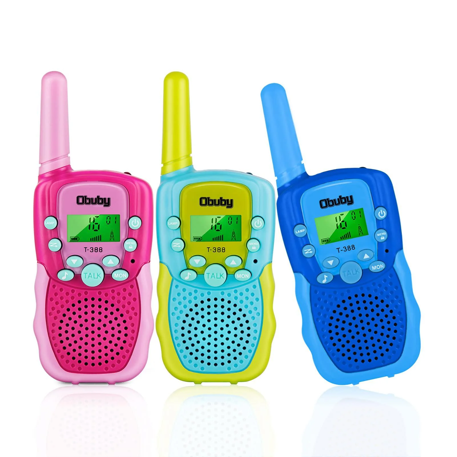Obuby toys for 3-12 year old boys walkie talkies for kids 22 channels 2 way radio gifts toys with backlit lcd flashlight 3 kms rang