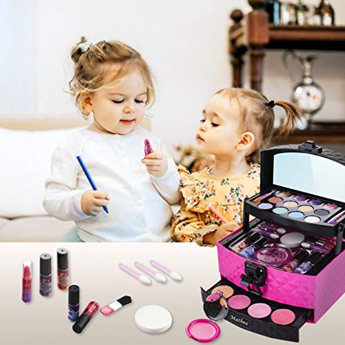 Mathea Real Makeup Girl Toys, Washable, Kids Makeup Kit for Girls, Makeup Set Cosmetic Beauty Set for Kids, Makeup Toy for Girls