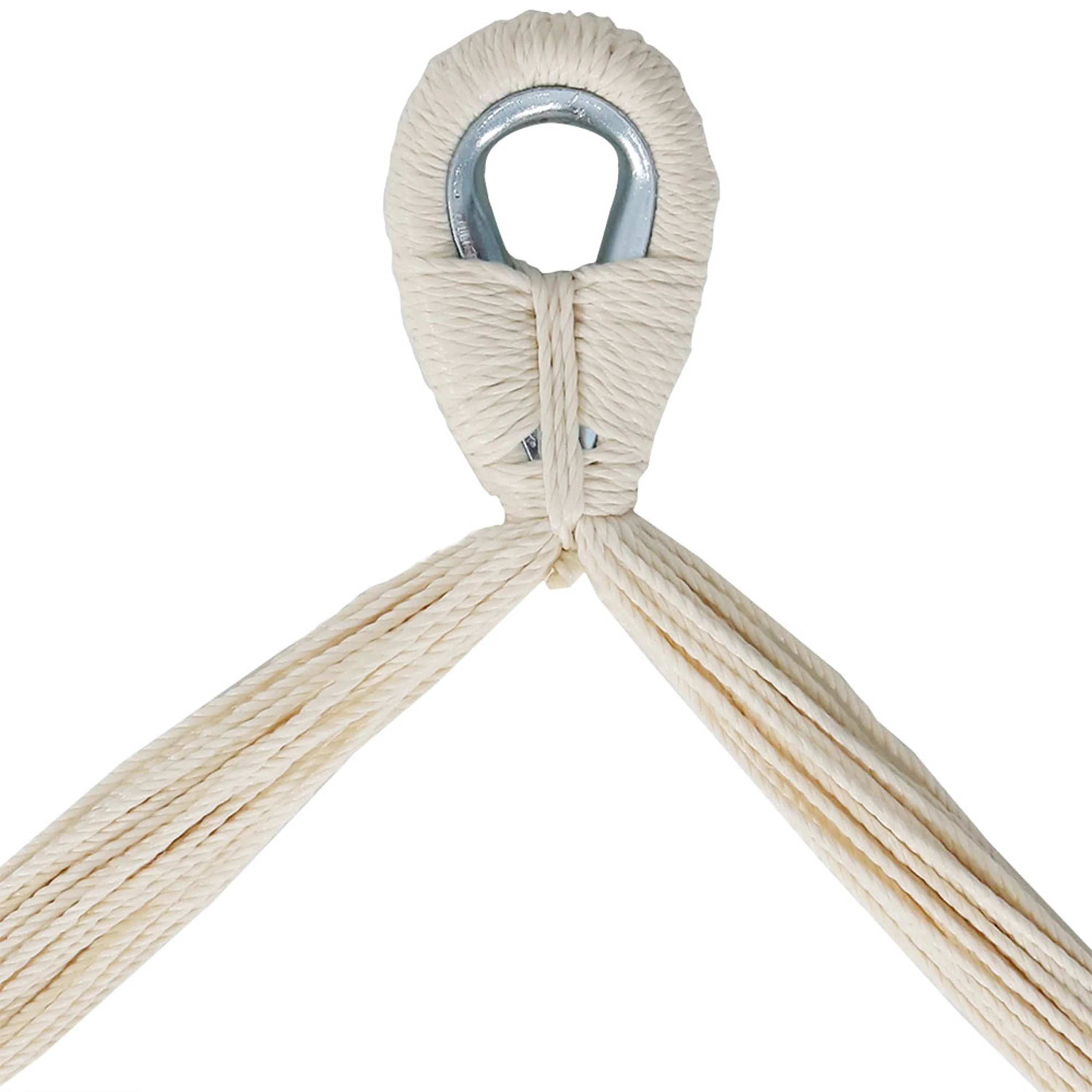Sunnydaze Decor Cabo XL Rope Hammock Chair with Stand - Cream