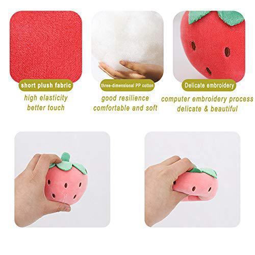 refahb cute throw pillow stuffed strawberry toys removable fluffy creative gifts for teens girls kids
