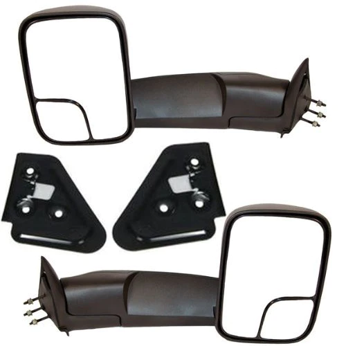 Aftermarket for Dodge 94-01 Ram 1500, 94-02 Ram 2500 3500 Pickup Truck Manual Towing Tow Mirror Left Driver and Right Passenger Pair Set Fit