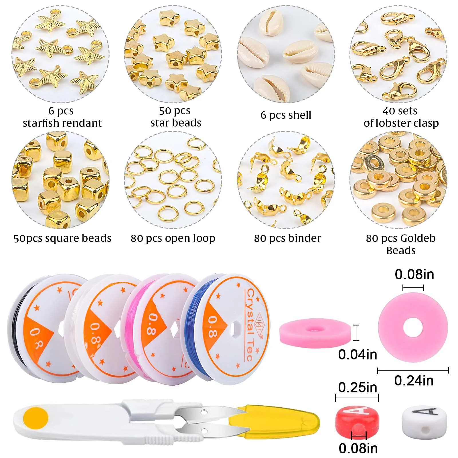 TIMEILE 12000 pcs 42 colors polymer clay beads for bracelets making kit with 600 pcs letter beads preppy beads for jewelry making kit