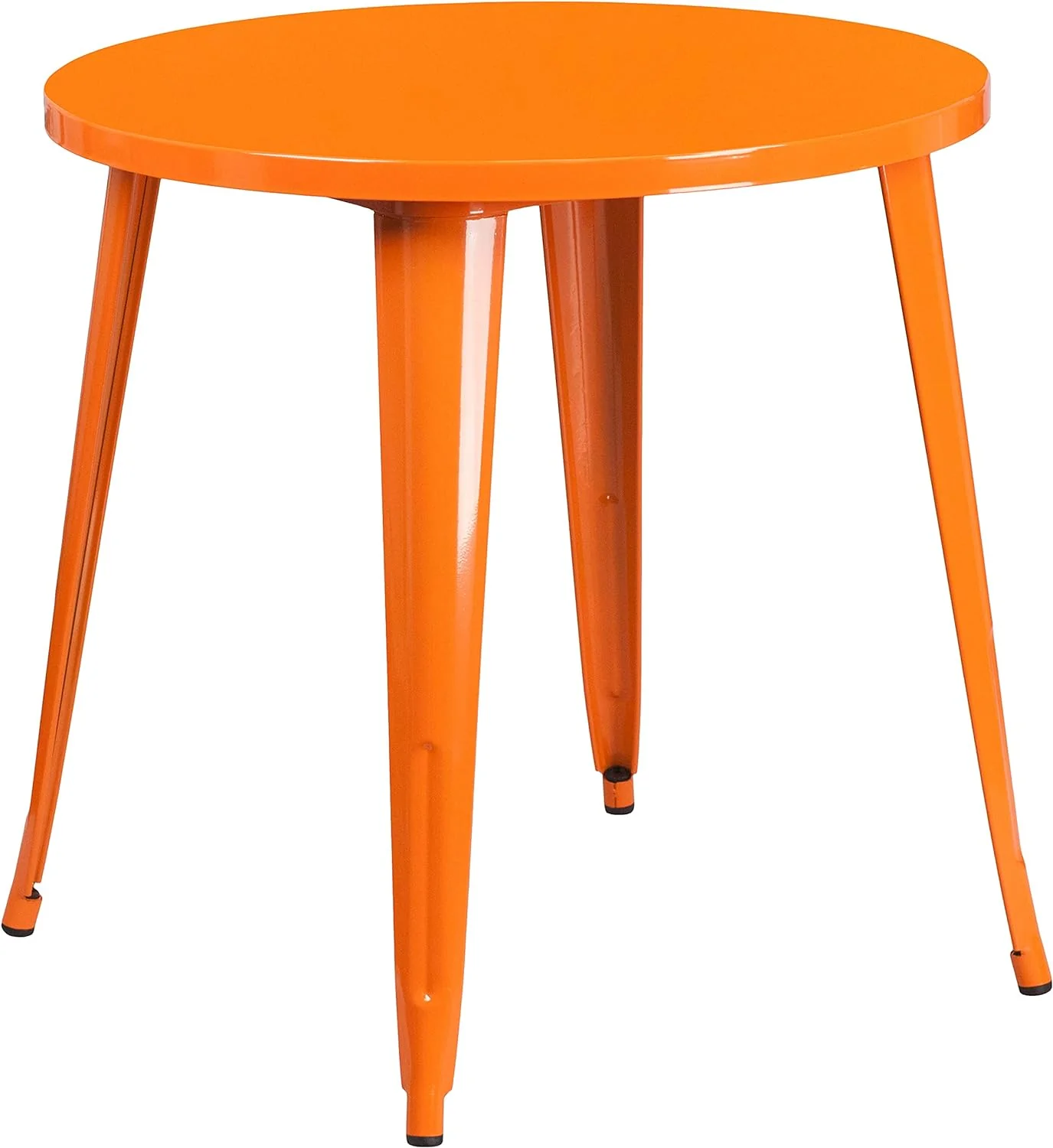 Flash Furniture 30&s;&s; Round Orange Metal Indoor-Outdoor Table Set with 4 Arm Chairs
