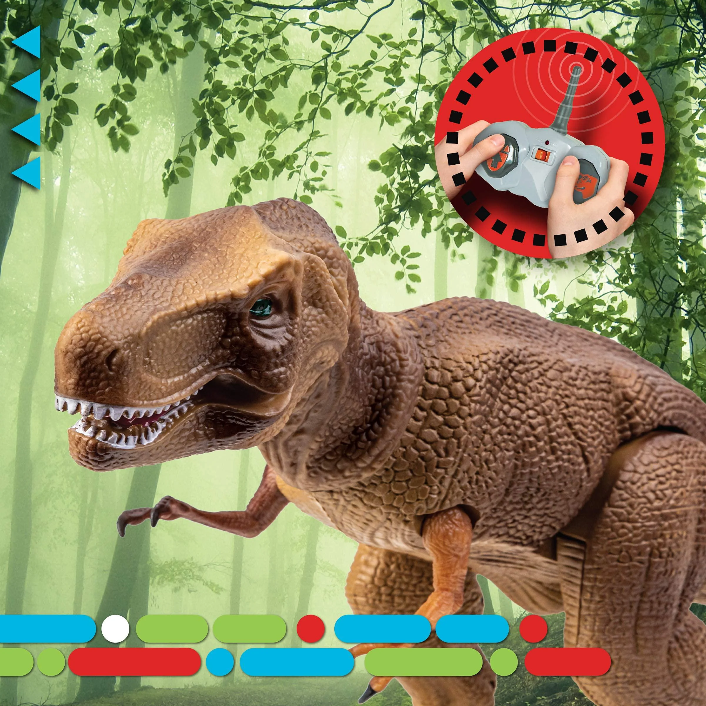 Discovery by Explore Scientific discovery kids remote control rc t rex dinosaur electronic toy action figure moving &a; walking robot w/roaring sounds &a; chompi