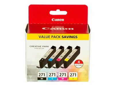 Canon 0390C005 CLI-271 Value Pack Ink Tanks, 4-Pack