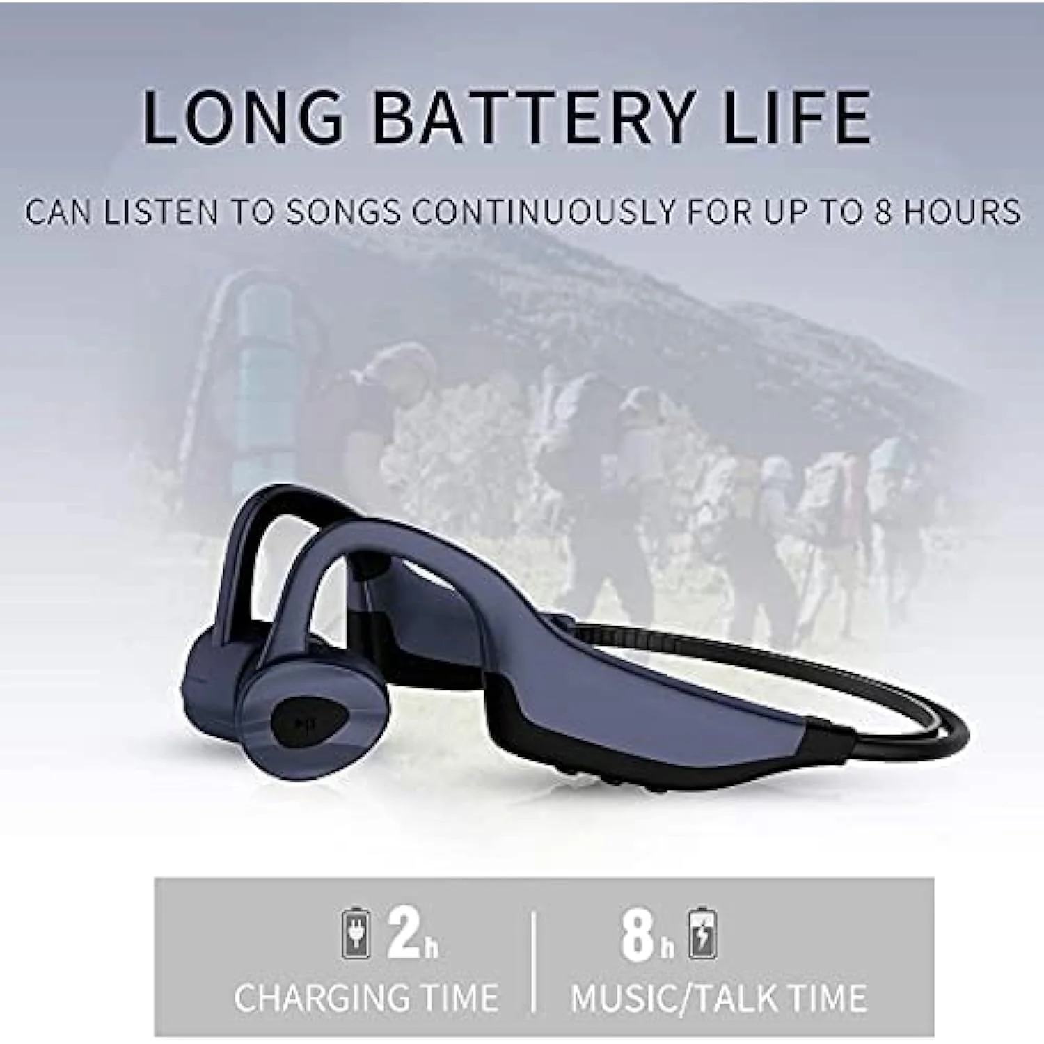 GCP Products Bone Conduction Headphones Swimming Headphones Ipx8 Waterproof With Microphones 16G Memory For Pool Use Sports