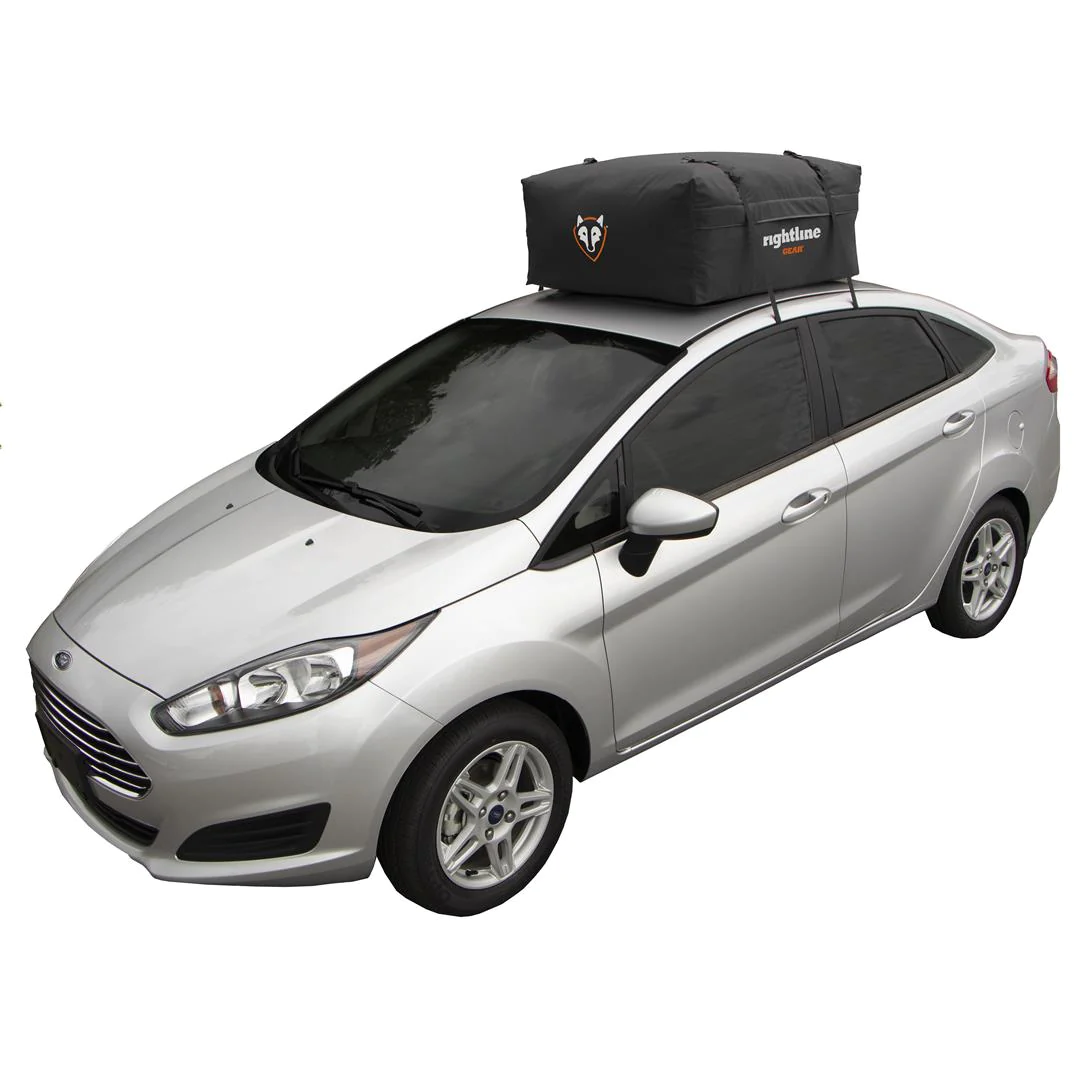 Rightline Gear Range Jr Car Top Carrier, 10 cu ft Sized for Compact Cars, Weatherproof +, Attaches With or Without Roof