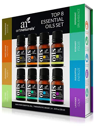 artnaturals aromatherapy essential oil set - (16 x 10ml bottles) - 100% pure of the highest therapeutic grade quality - gift