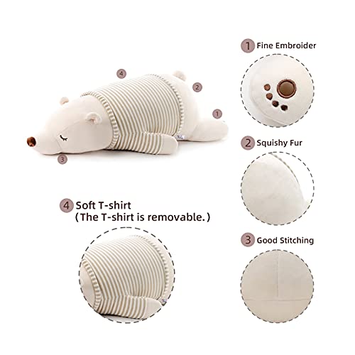Niuniu Daddy Polar Bear Stuffed Animals 28 Inch Jumbo Large Plush Toy for Kids/Toddlers Kawaii Plushies for Girls/Boys Cute Cudd