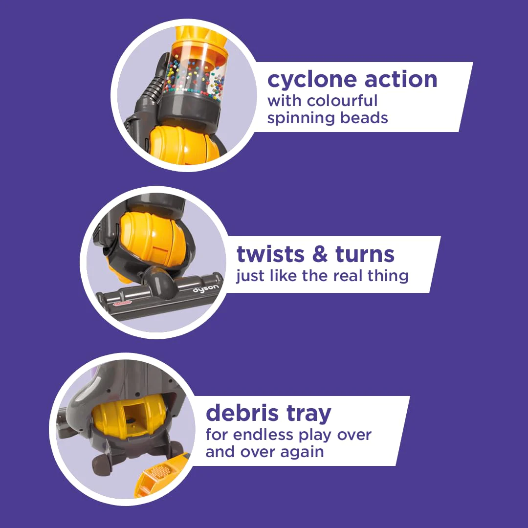 casdon Miniature Dyson Ball Replica for children Aged 3+, greyYellow